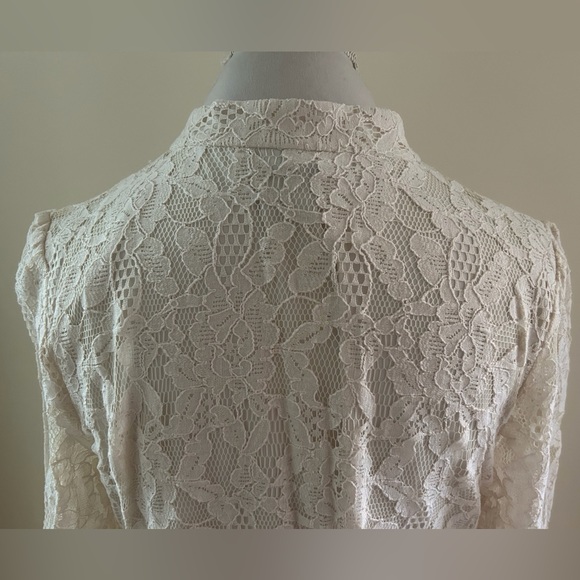 ❤️Pretty Michael Stars Ivory Lace Blouse - Picture 5 of 7